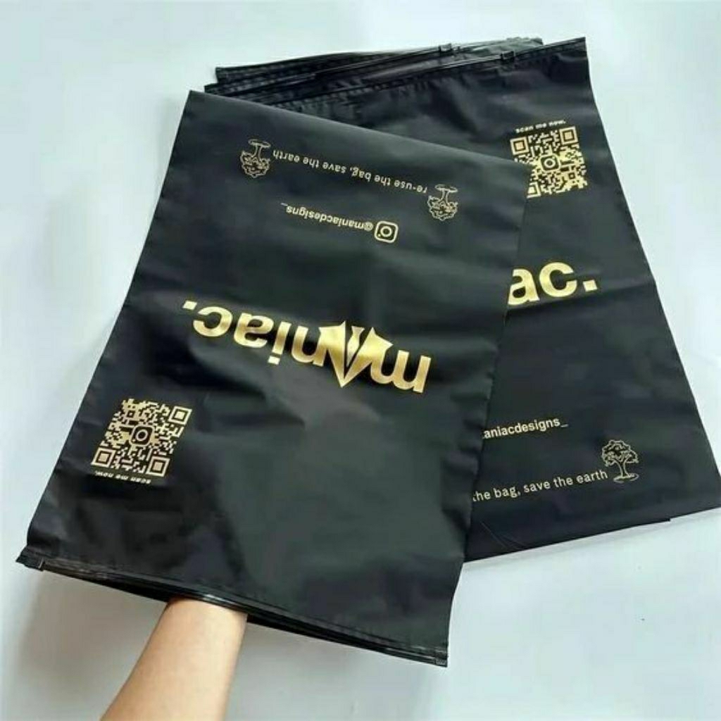 Label Plastik Zipper Hitam,Kemasan Baju,Kemasan Hijab,Kemasan jaket,Custom Ukuran Custom Desain,Cust