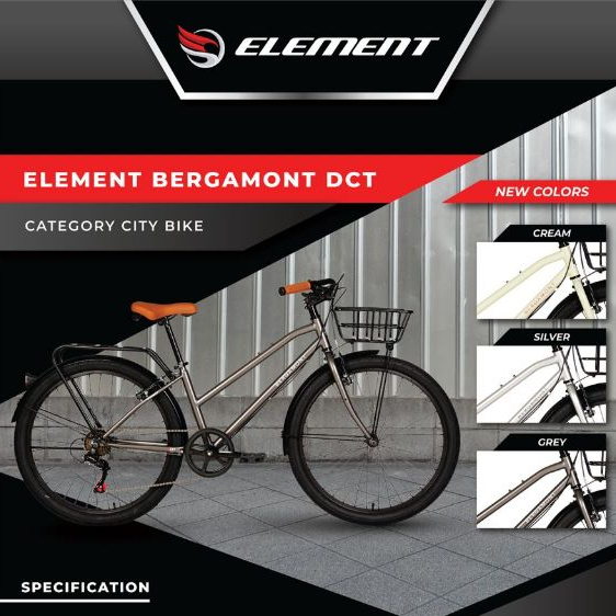 06 PRM SEPEDA CITY BIKE ELEMENT 26 INCH BERGAMONT DCT LONDON TAXI BY ELEMENT TERBARU
