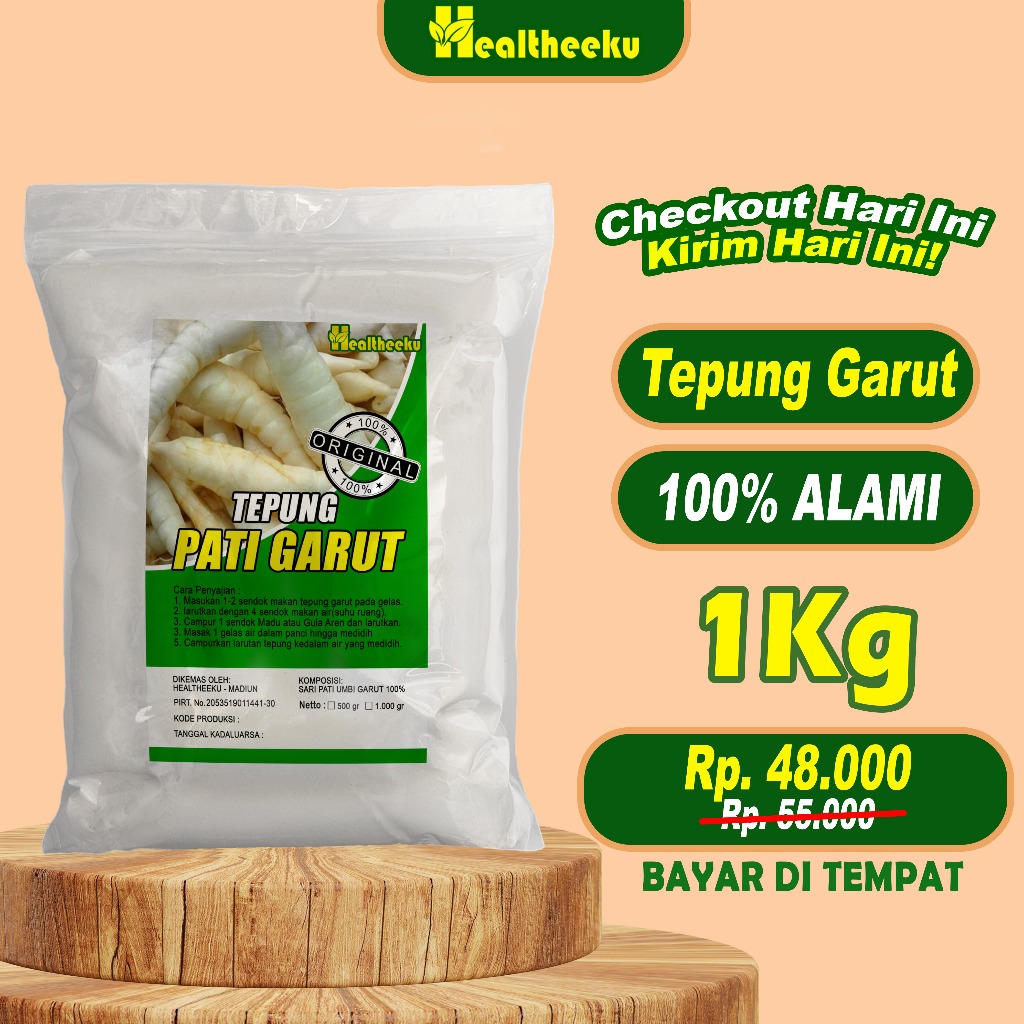 Tepung Pati Garut 1kg Untuk Asam Lambung / Pati Garut / Tepung Garut / Tepung Pati Irut / Pati Garut