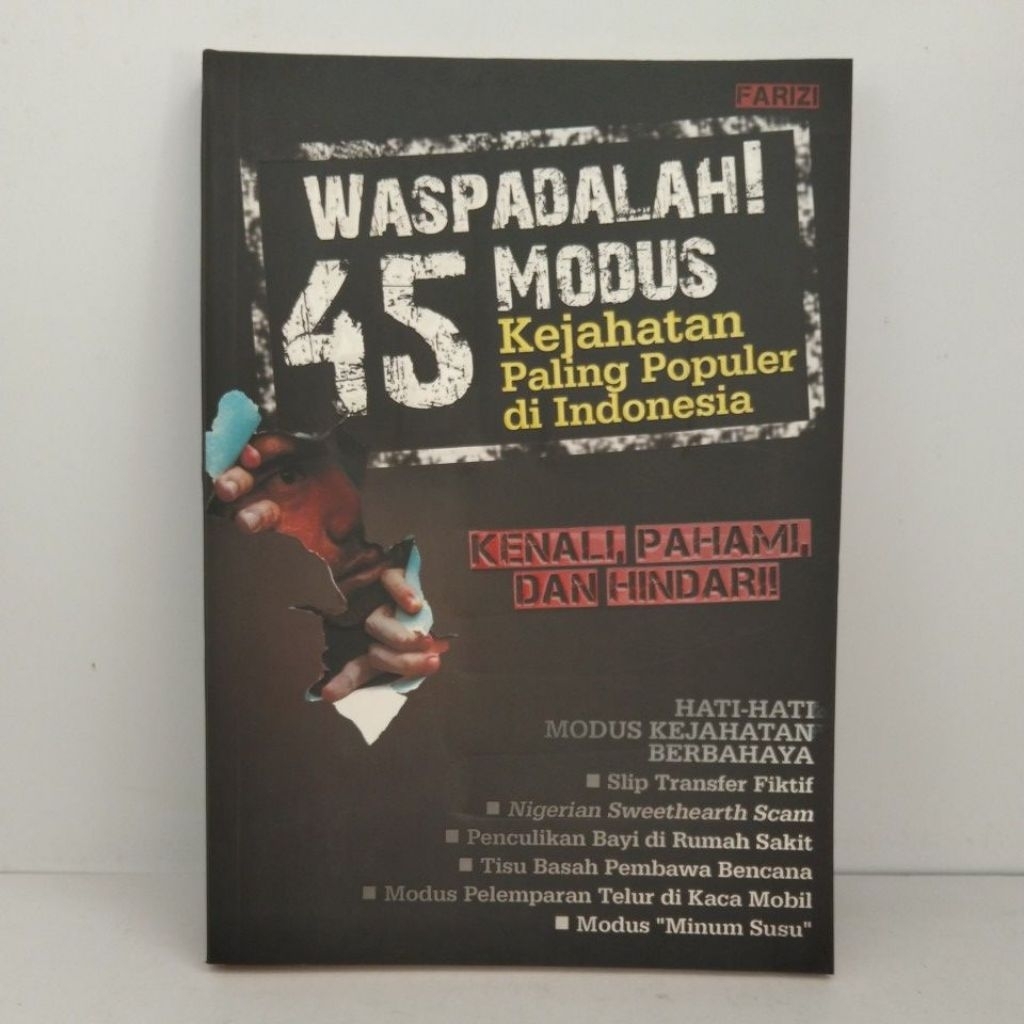 Buku Bekas Original WASPADALAH 45 MODUS KEJAHATAN PALING POPULER DI INDONESIA