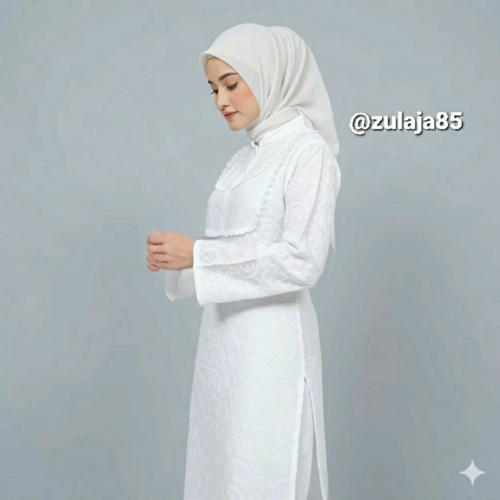 Pakaian Ihrom Wanita Set Celana Katun Paris / Baju Setelan Ihrom Wanita Paris Bordir / Perlengkapan 