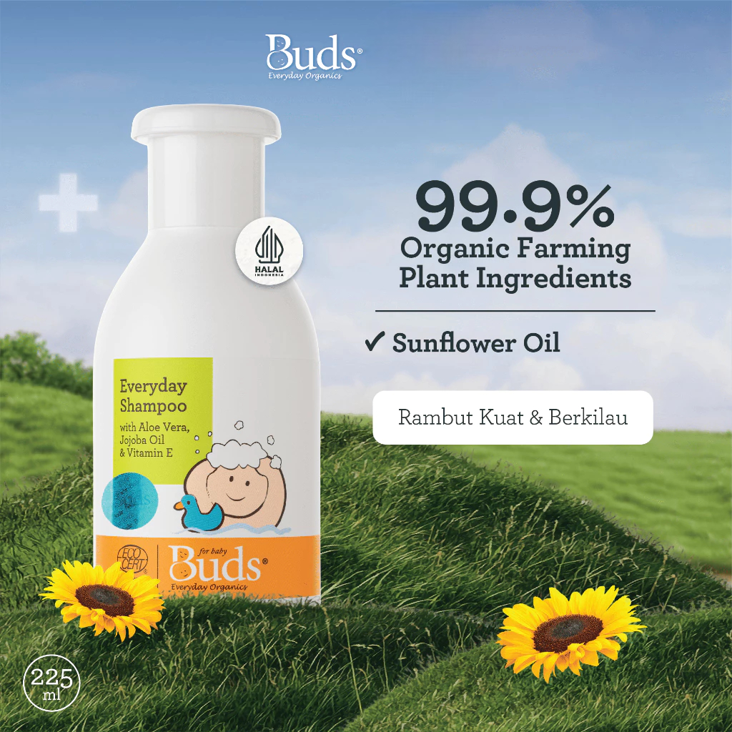 Buds Everyday Shampoo/Shampoo bayi organic/Buds organics