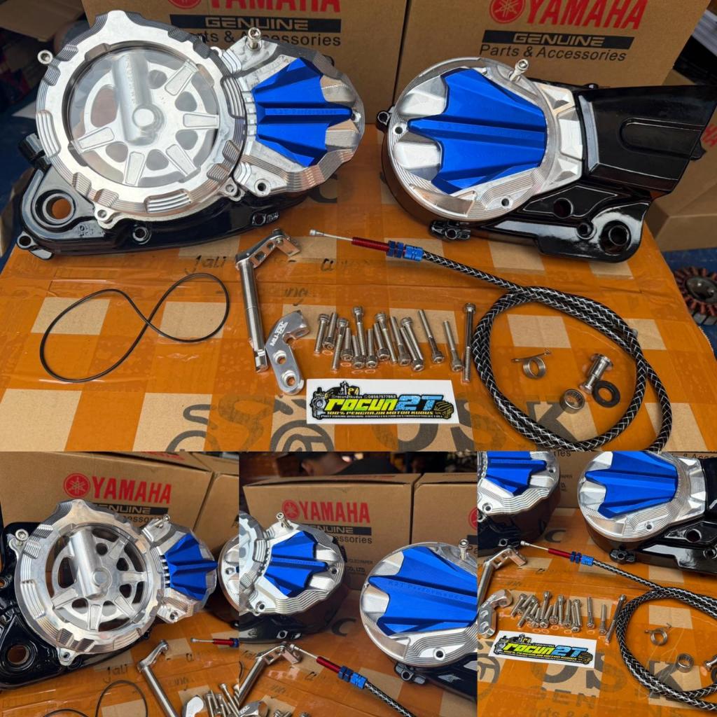 BAK KALTER BLOK KOPLING KANAN TRANSPARAN BIRU ORIGINAL RX KING RXS YT BY R2T [KANAN SAJA]
