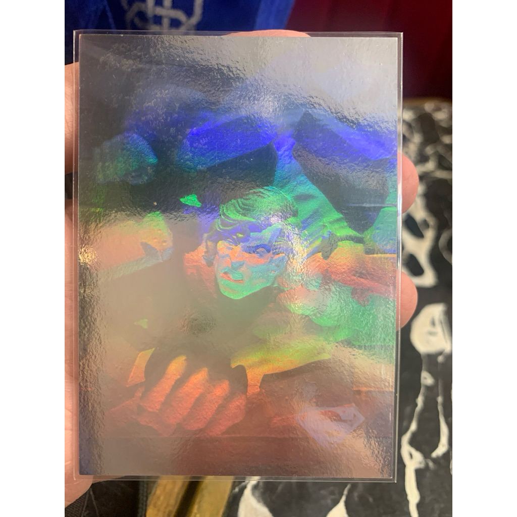 1994 SkyBox DC Stars Superboy Breaking Rocks Gold Foil Hologram Rare