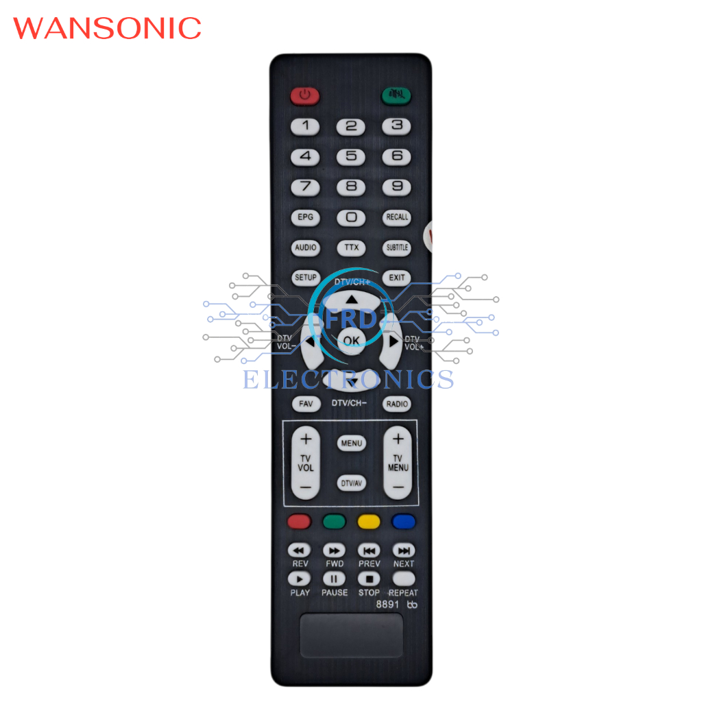 Remot Remote Mesin Tv Tabung DIGITAL 8891 Merk WANSONIC