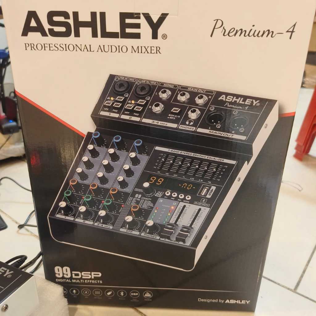 Ashley Premium 4 Channel Mixer Bluetooth USB