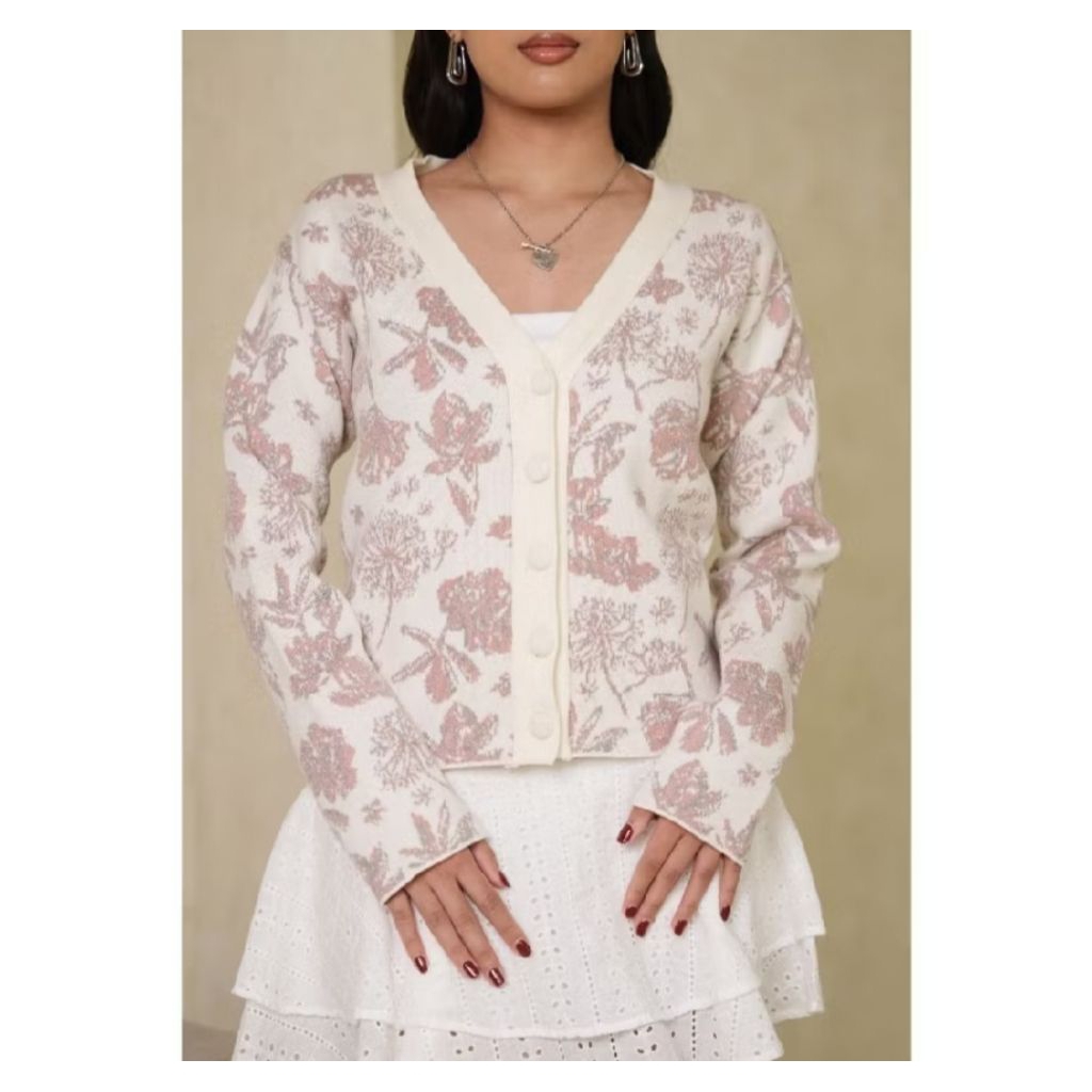 shiku mirelle cardigan-pink