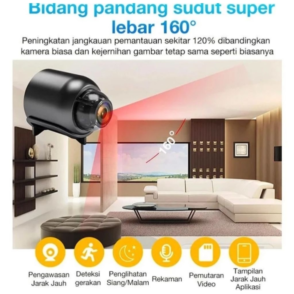 Ks wifi kamera cctv mini tersembunyi wide angle CCTV bentuk penyamaran mini Bluetooth
