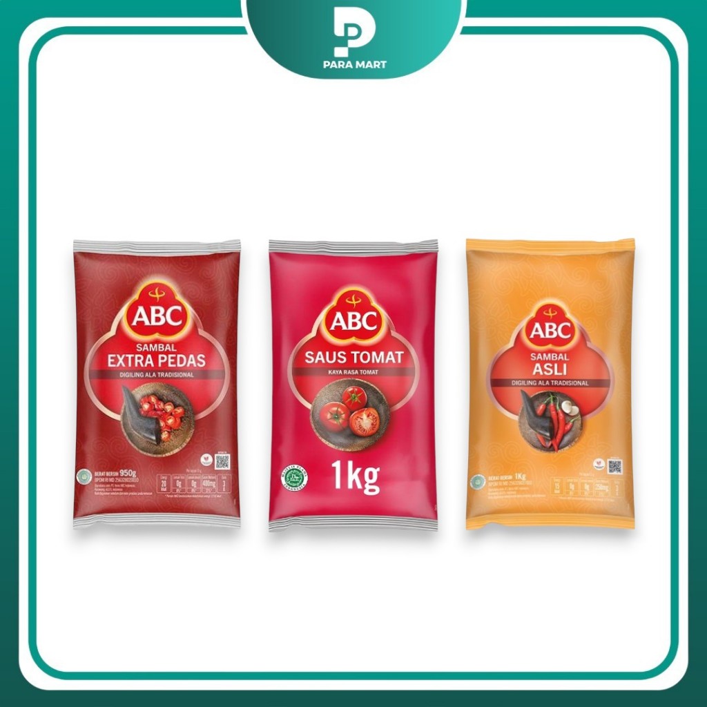 Paramart - Saos ABC Pouch Refill 1Kg Tomat / Sambal Asli / Extra Pedas