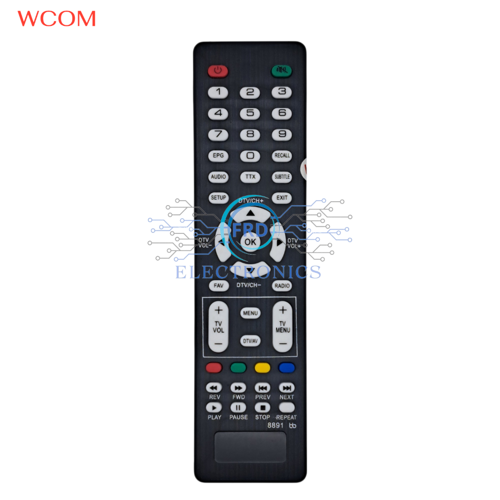 Remot Remote Mesin Tv Tabung DIGITAL 8891 Merk WCOM