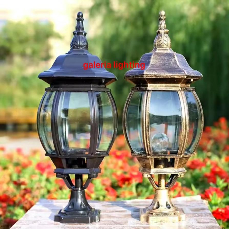 Lampu pilar-lampu pagar eropa klasik modern waterproof outdoor tipe 85003 S2/S