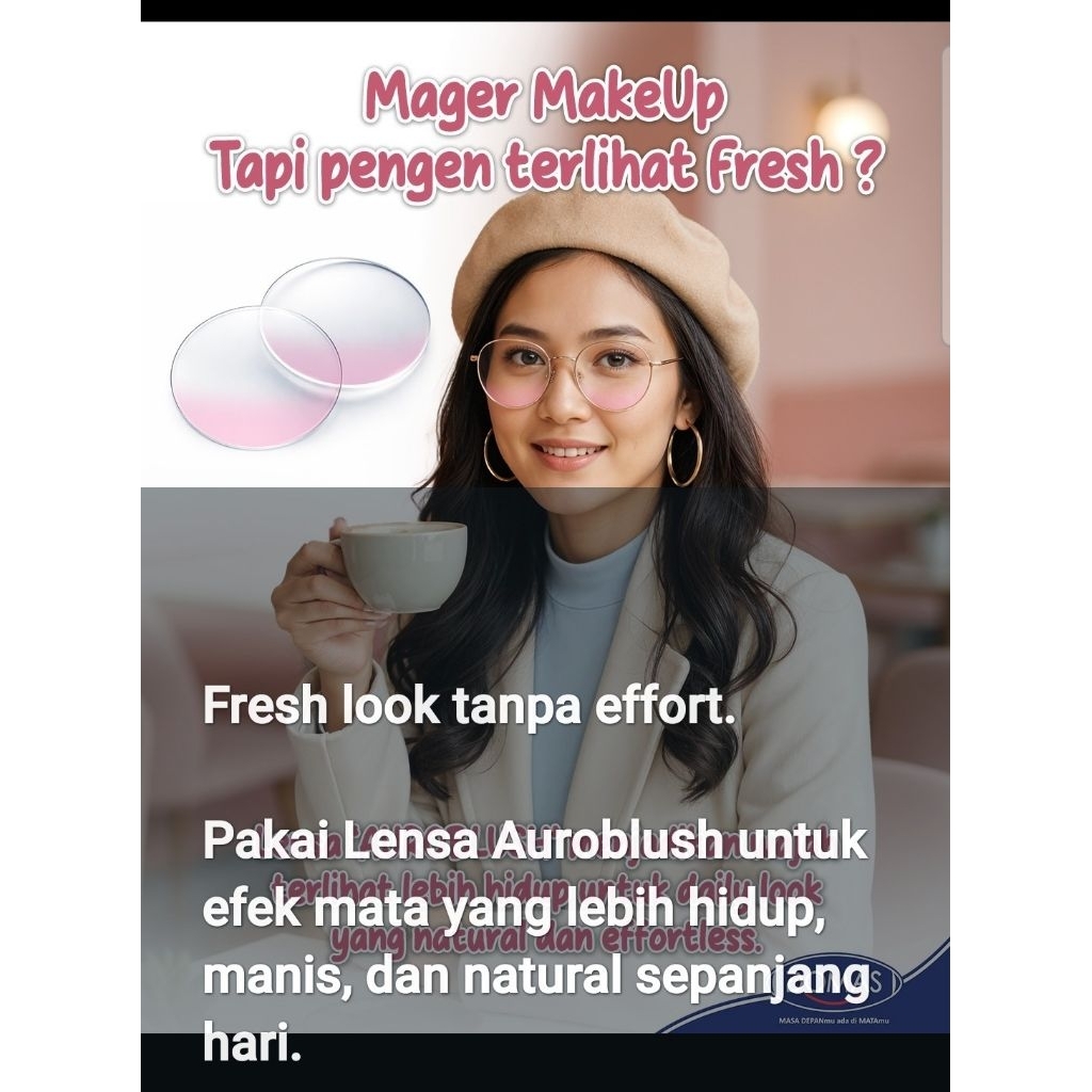 LENSA PROGRESIF AUROBLUSH DOMAS FLEXI CORD WARNA WARNI GRADIEN