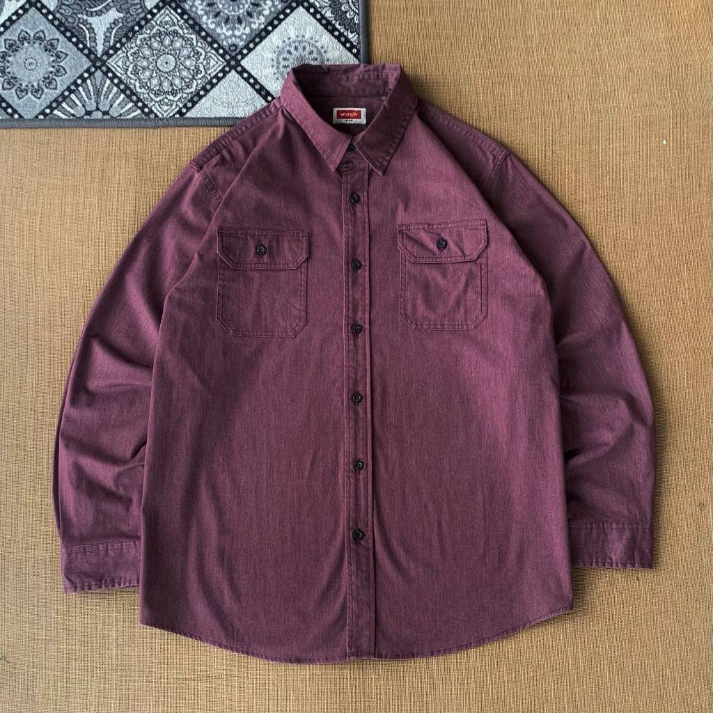 kemeja Wrangler size fit XXL jumbo(seperti baru) 100% original 170426A