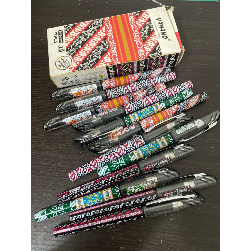 (12pcs) Pena 1.0 mm Yamano / Pena Tanda Tangan 1 mm Batik