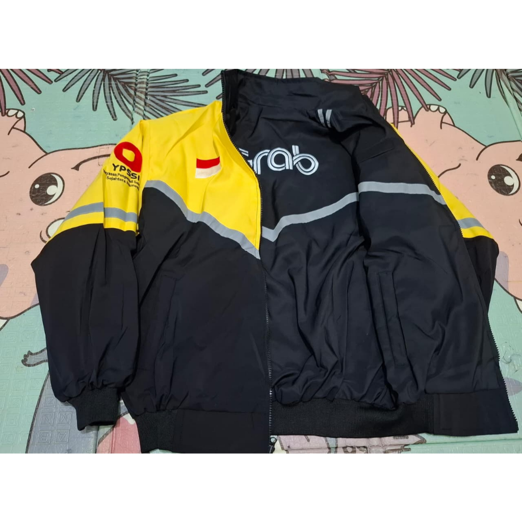 JAKET MAXIM ORI KUNING HITAM BOLAK BALIK GRAB HITAM KEREN