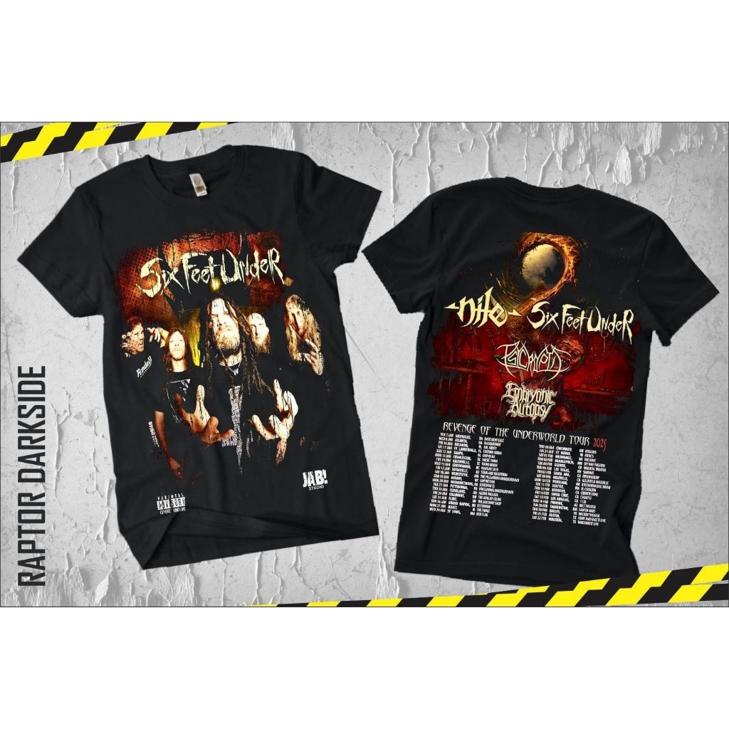 KAOS BAND SIX FEET UNDER BAJU MUSIK DISTRO PREMIUM 24S