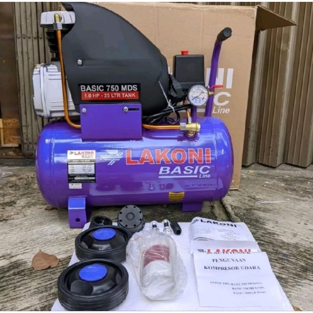 MESIN KOMPRESOR LAKONI BASIC 750MDS / KOMPRESOR LAKONI 1HP 24L