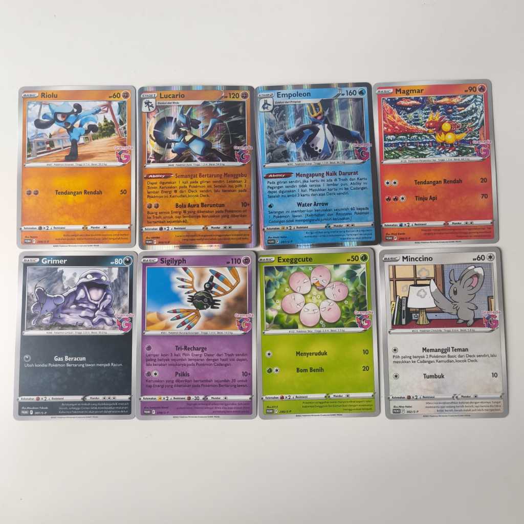 Complete Set Gramedia Promotion S9 (Lucario, etc.) - Pokemon TCG Indonesia
