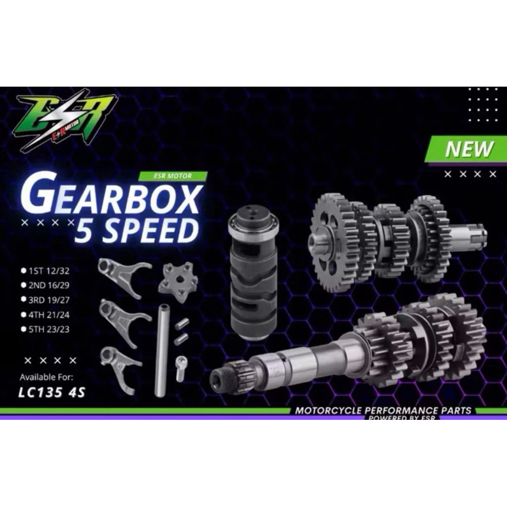 Gear ratio gir rasio 5 speed jupiter mx old,lama esr racing malaysia.