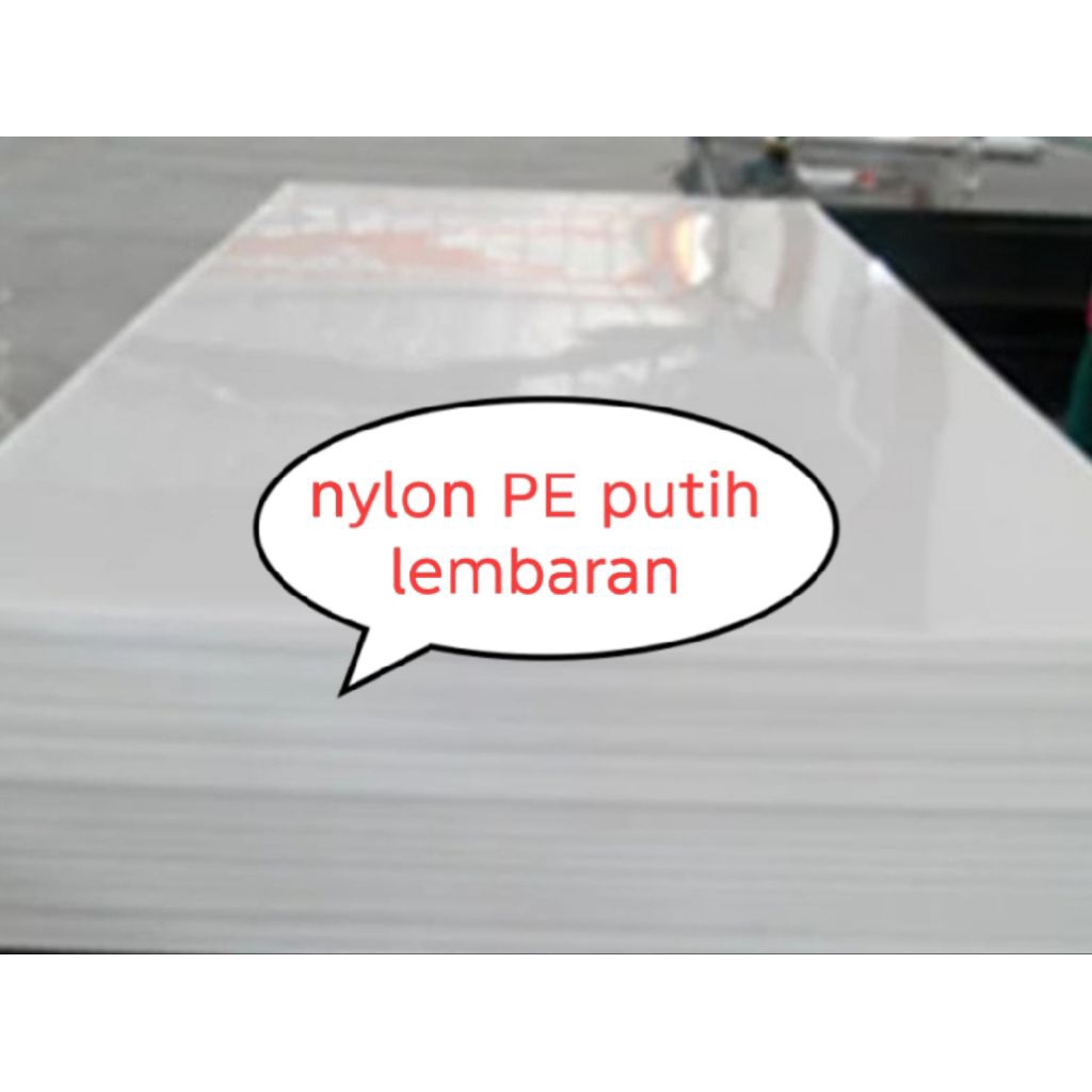 nylon PE putih lembaran 3mm x 1meter x 2meter ( nylon polyethylene