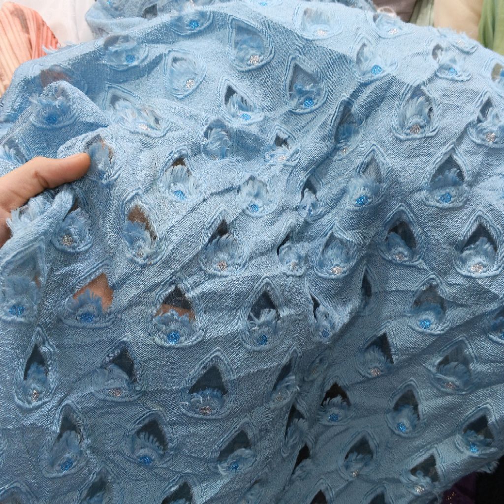 kain organza rubiah - Harga/0,5m - kain organza rubiah meteran - bahan organza rubiah - bahan rubiah