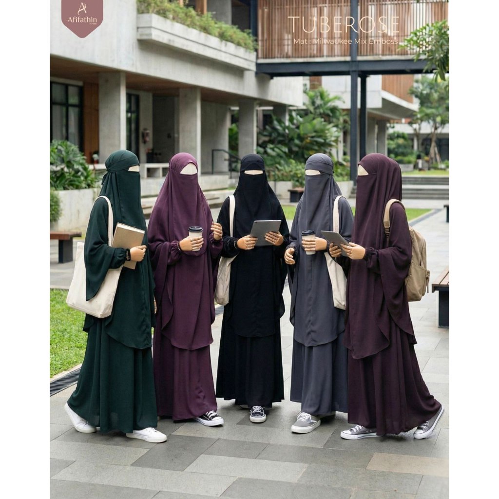 (KHIMAR SAJA) Tuberose by Afifathin Khimar Jilbab Hijab Kerudung Only