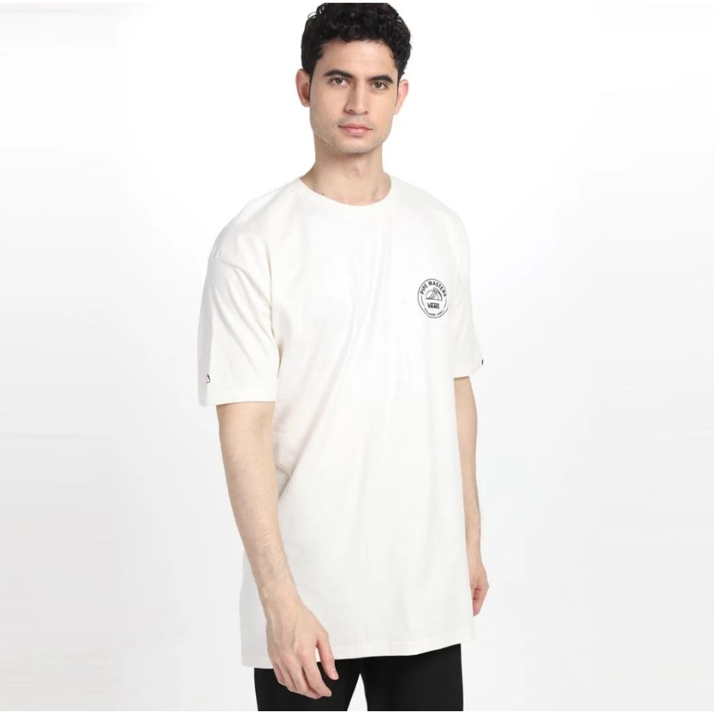 Vans Pipe Master SS Tee Original Kaos Pria Unisex Antique White VN00060J3KS