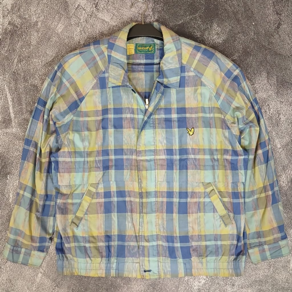 JAKET TARTAN CASUAL VINTAGE BY LYLE & SCOTT SIZE L