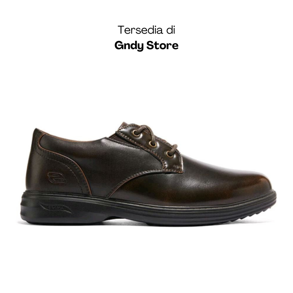 Sepatu Formal Kantor Pria Skechers Arch Fit Ogden Rupert 204740/DKBR Dark Brown Men