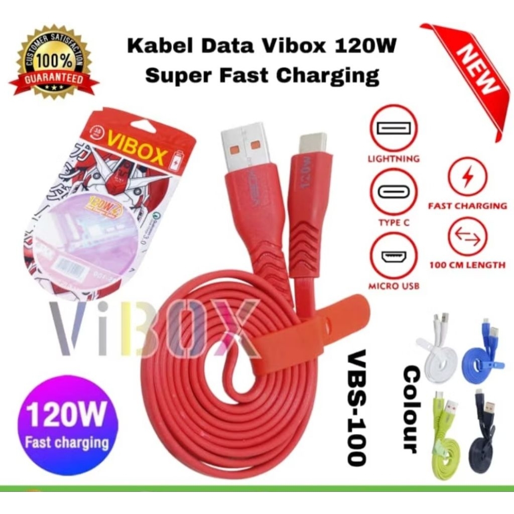 Kabel Data Vibox For Android 120W Kabel Charger Casan Vibox Usb Micro