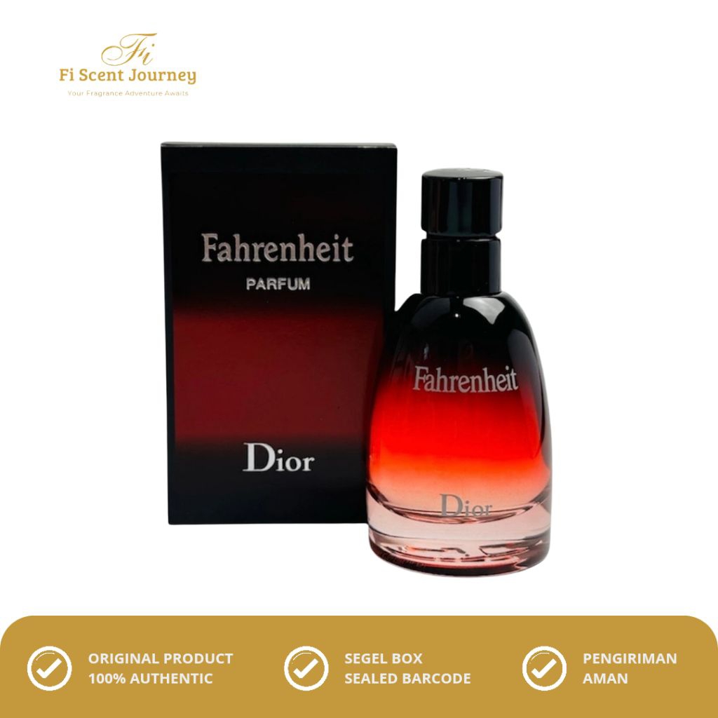 [ CHRISTIAN DIOR ] Parfum Dior Fahrenheit Parfum Man (Produk) 75 ML minyak wangi cowok vanilla cumin