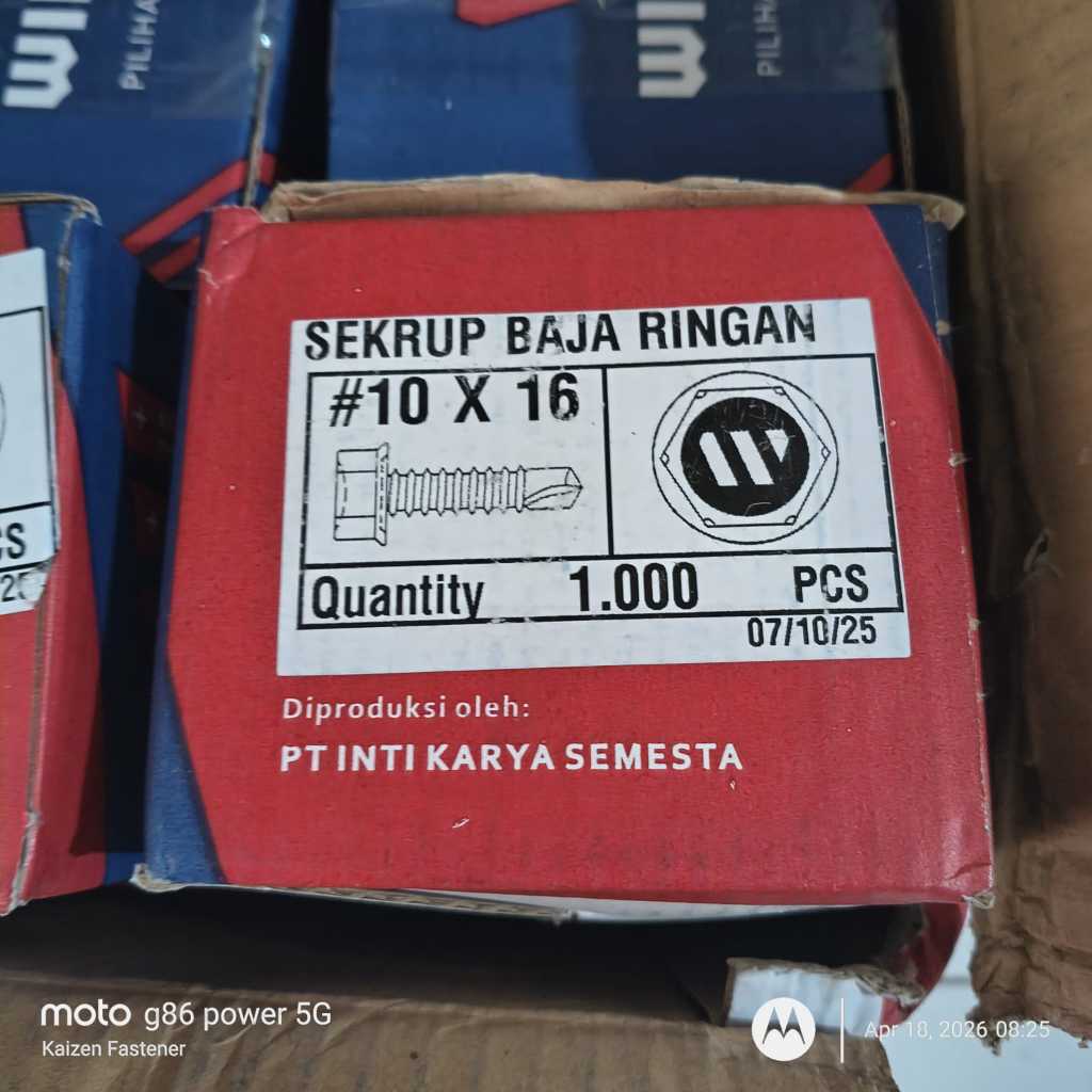 [x1duz] #10x16 Baut Sekrup Baja Ringan Biru Wilson