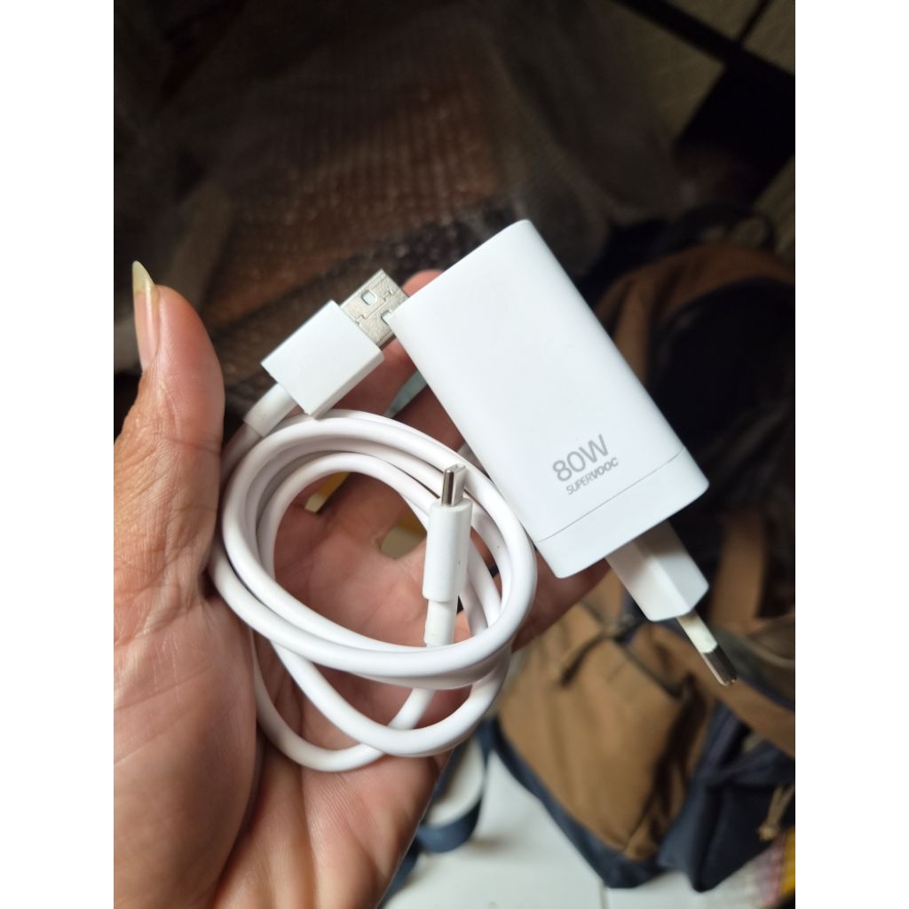 charger oppo 80 watt supervooc original asli copotan bawaan hp