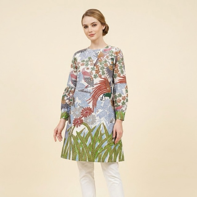Shanaya Baju Batik Wanita Tunik Raisa Dress Batik WANITA CANTIK ELEGAN