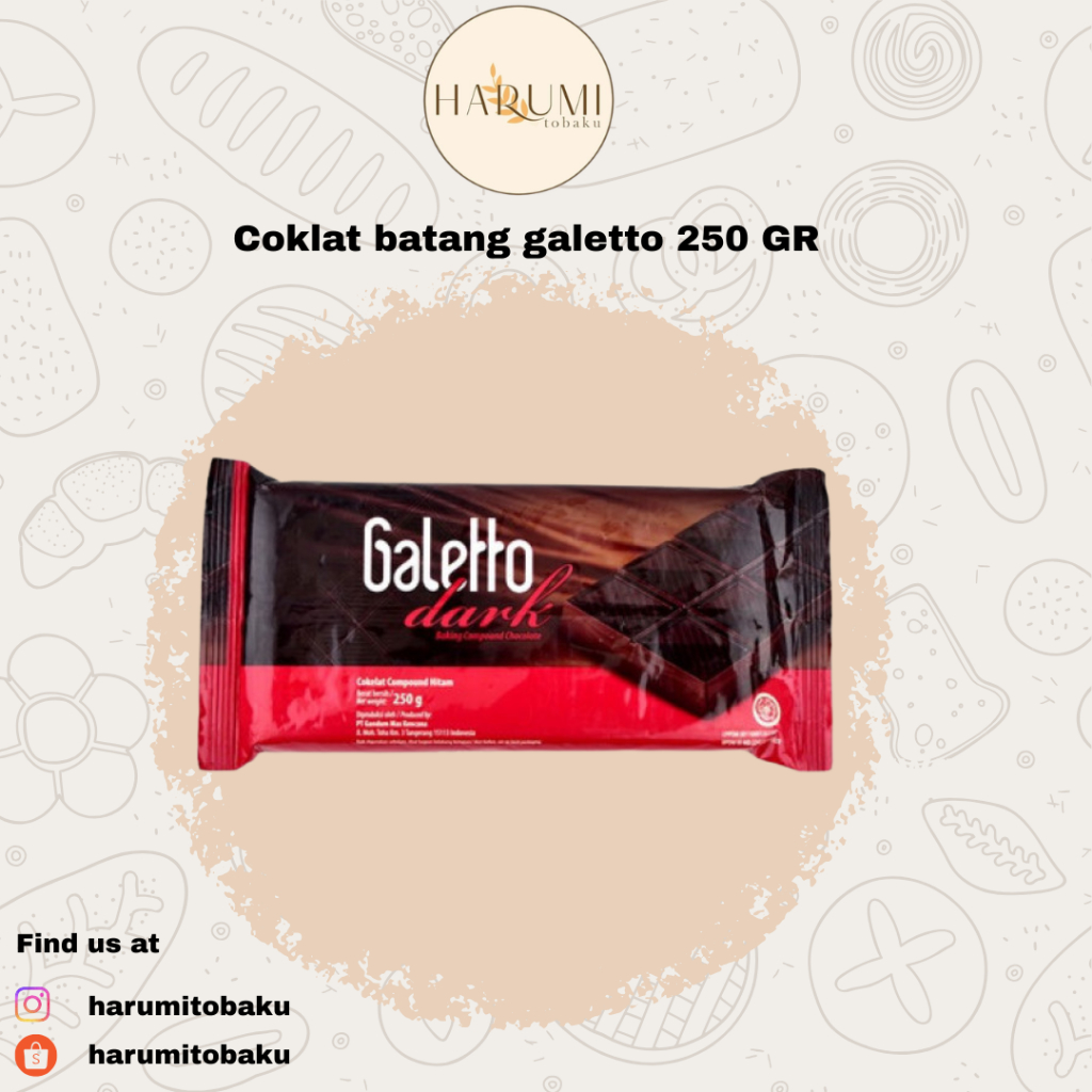 Coklat Batangan / Coklat Compound GALETTO  - Dark