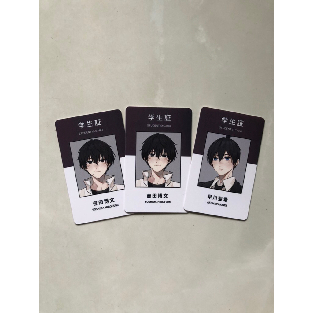 STUDENT ID CARD CHAINSAW MAN CSW AKI HAYAKAWA YOSHIDA HIROFUMI FANMERCH