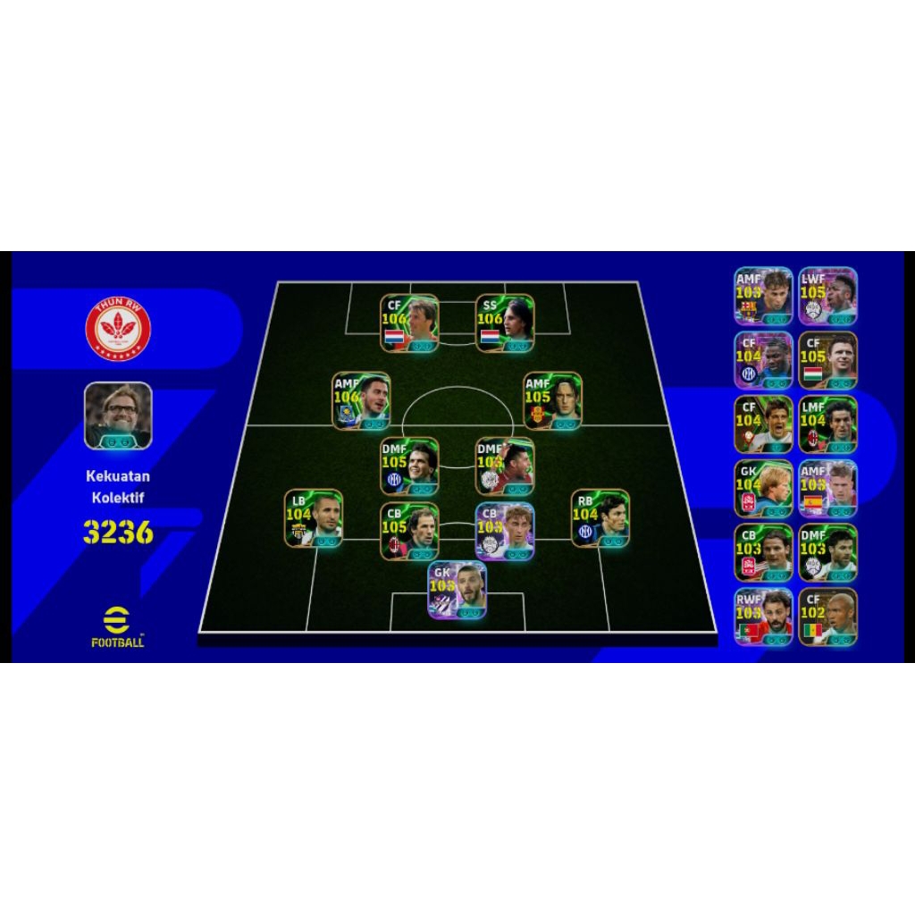 Akun eFootball 2026 Mobile Murah Rating 3200+ Full Squad Monster