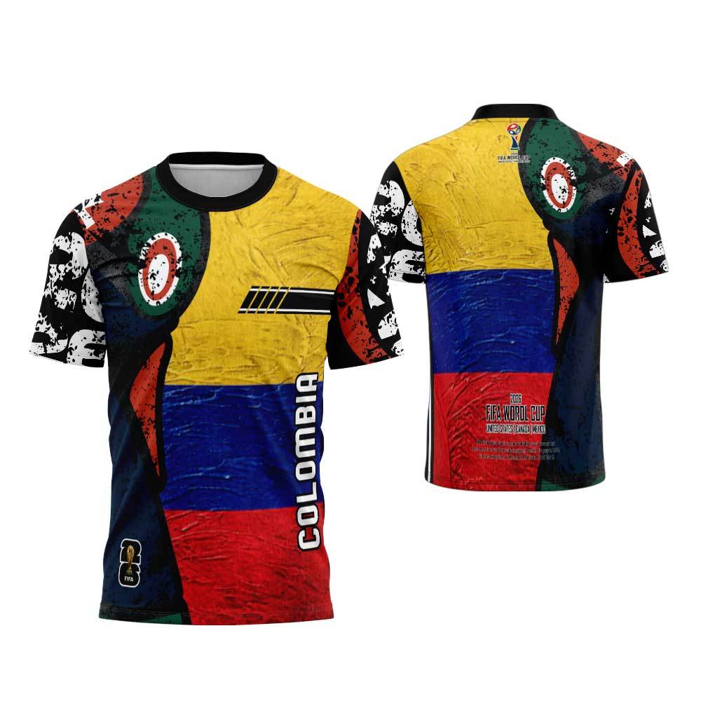 Colombia Jersey - Baju Kaos Jersey Kolombia Piala Dunia 2026 Fullprint