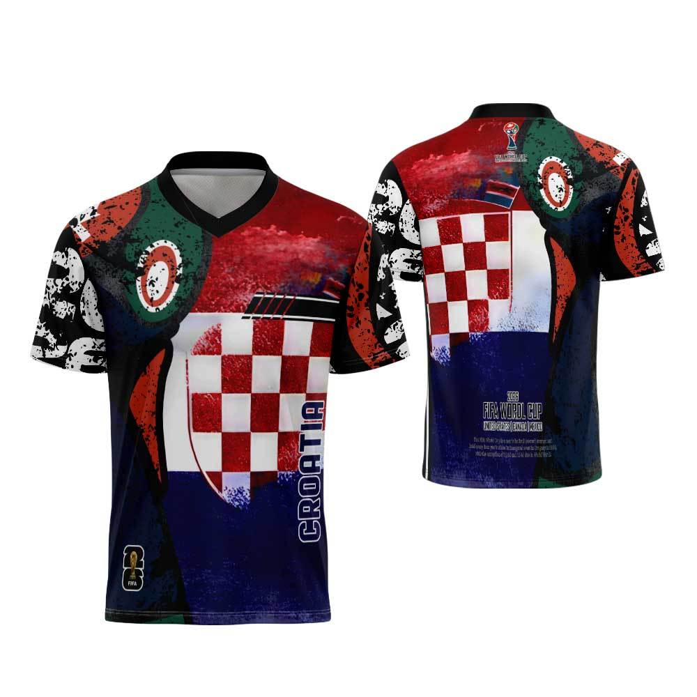 Jersey Timnas Kroasia - Baju Suporter Kroasia Lengan Pendek / Kaos Kroasia  Terbaru