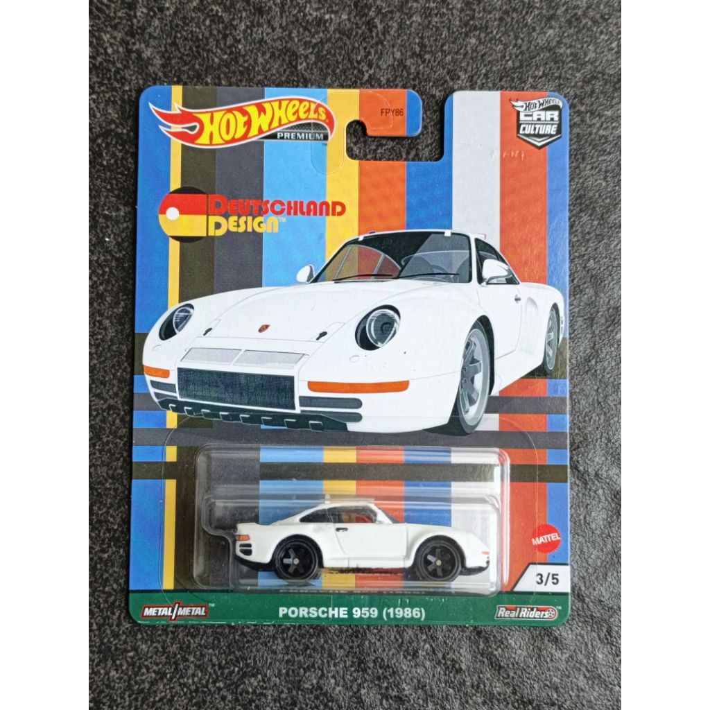 Hot wheels Porschr 959 putih Deutschland Design