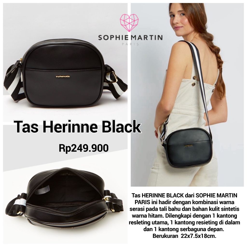 Tas Herinne Black Sophie Martin Paris