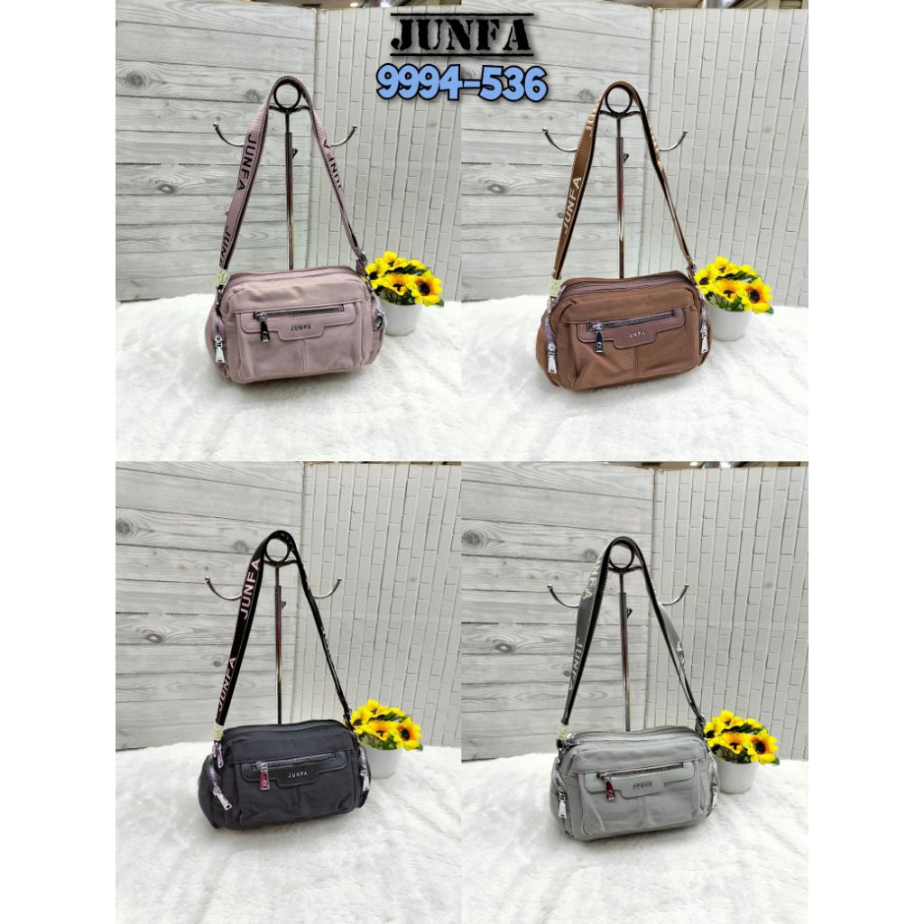 Tas selempang wanita junfa mini bahan parasut 9994-536 original