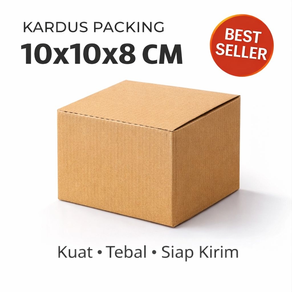 Kardus Packing 10x10x8 cm | Box Coklat Tebal Kuat Dus Kecil untuk Packing Olshop