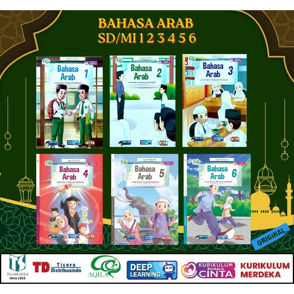 Buku Bahasa Arab Kelas 1 2 3 4 5 6 SD / Bahasa Arab SD MI / Kurikulum Berbasis Cinta / Aqila