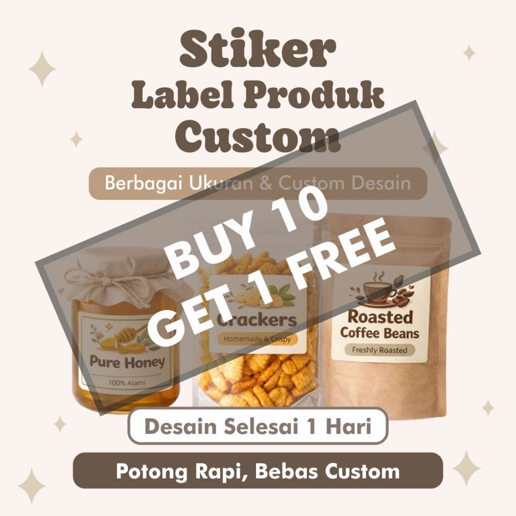 STIKER LABEL KOTAK KUE / STIKER LABEL PRODUK / STIKER LABEL CUSTOM