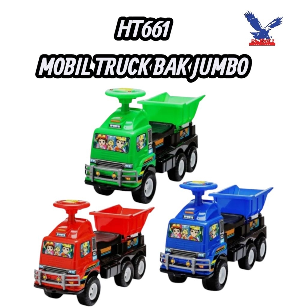 HT661 MAINAN ANAK MOBIL TRUCK BISA DINAIKI