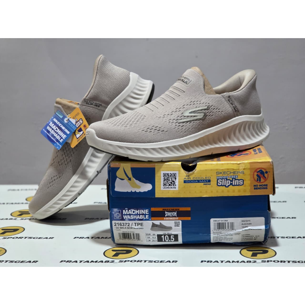 SIZE 44 ( 28.5 CM ) ORIGINAL ASLI SKECHERS SLIP-INS GO WALK NOW SAUNTERED SEPATU PRIA CASUAL SELOP T
