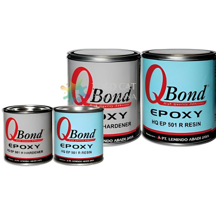 QBond Lem Epoxy 2 Komponen 1kg Resi Hardener