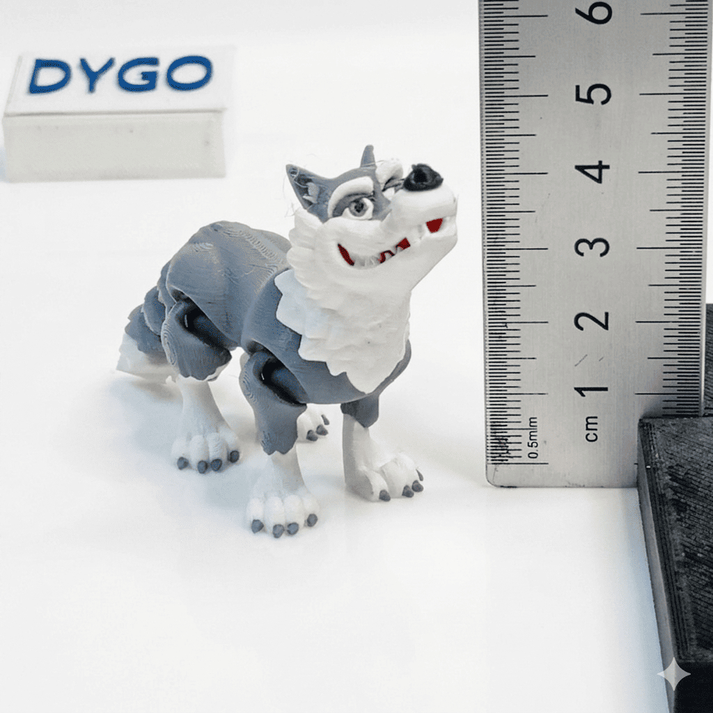 /Dygo /Figure Articulated /Mainan Artikulasi /3D Print /Gantungan Kunci/Serigala/Wolf