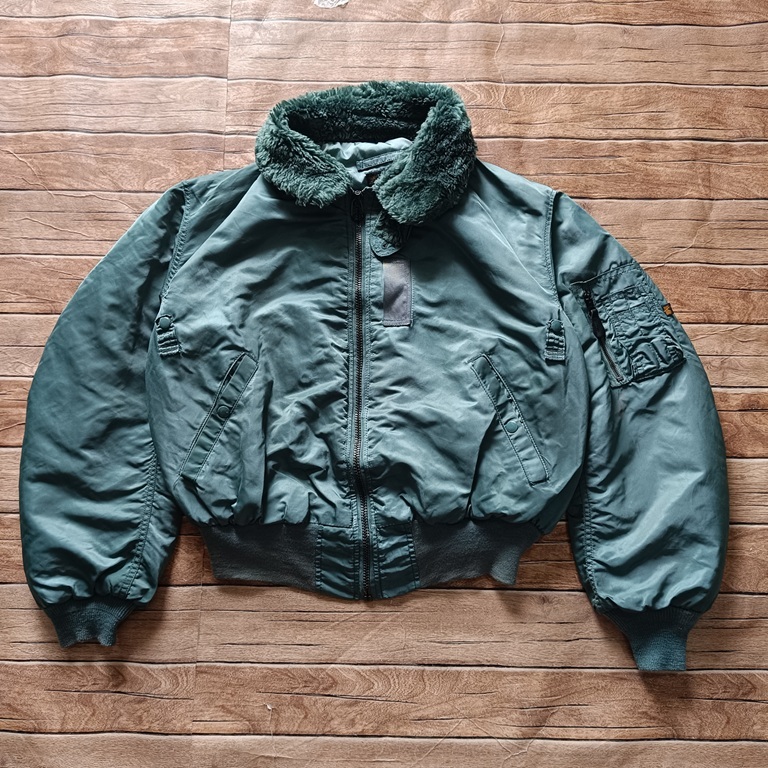 ALPHA INDUSTRIES Vintage USAF B-15D Flight Jacket Green size M-XL